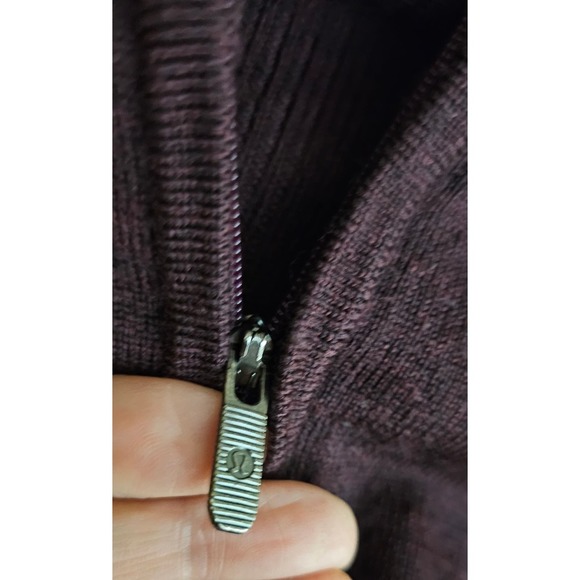 Lululemon 100% Merino Wool Full Zip Burgundy Jacket 2 - Picture 5 of 13